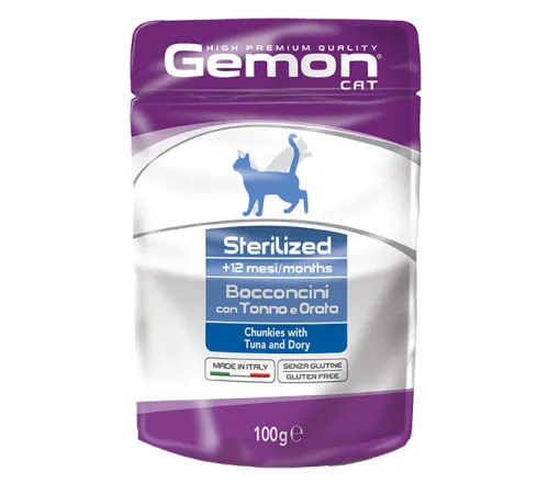 Gemon Pouch Cat Sterilized Tuna/Dory, 100 г