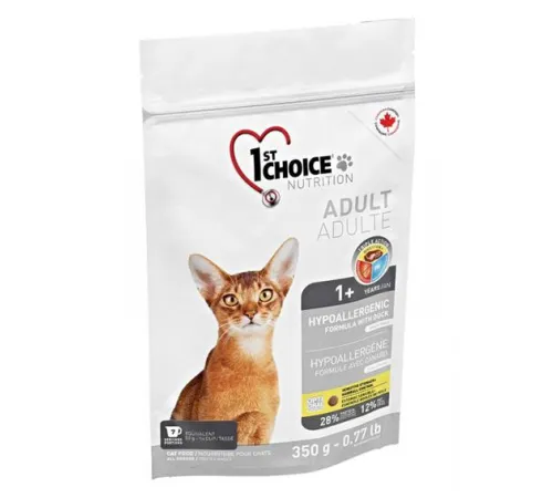 1st CHOICE Hypoallergenic GF Adult Cat (Утка) 350 г