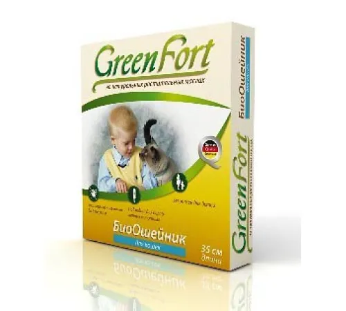 Экопром GreenFort Премиум БиоОшейник для кошек 35 см