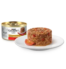 Gourmet Голд Нежные биточки с говядиной и томатом, 85 г