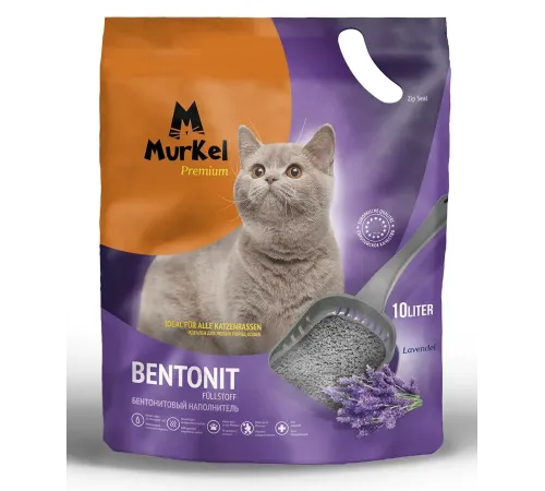 Murkel Наполнитель бентонитовый (Лаванда), 10 л/8 кг