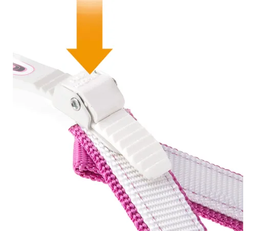 Ferplast Шлея AGILA DUAL 2, белая/сиреневая, 37-45см/2см