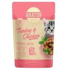Araton для котят (Курицей и индейкой в соусе), 85 г