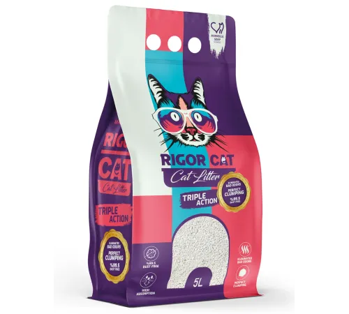 Rigor Cat Наполнитель бентонитовый Марсельское мыло, 5 л