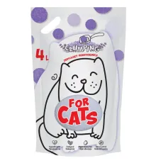 FOR CATS Наполнитель силикагелевый комкующийся (лаванда), 4 л