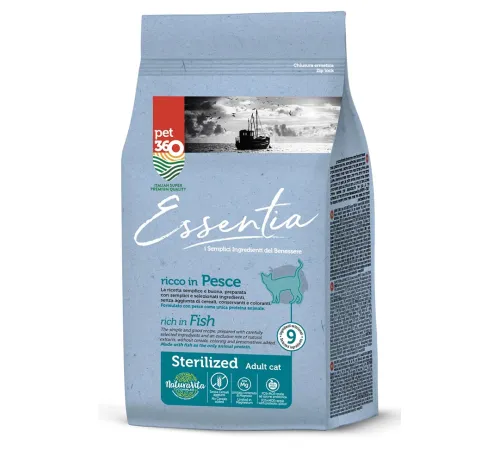 Pet360 Essentia для стерилизованных кошек (Рыба), 1,5 кг
