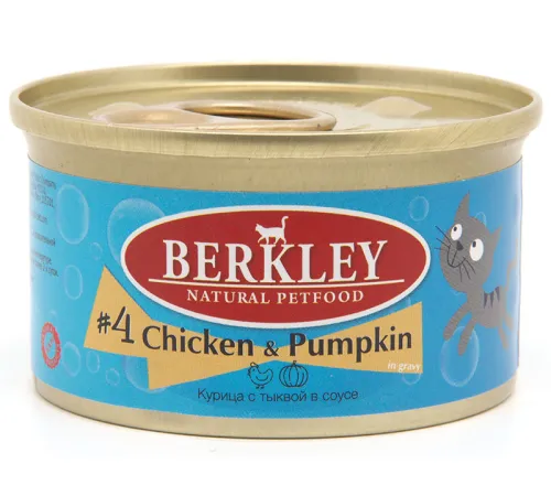 Berkley Tay для кошек №4 (Курица, тыква), 85 г