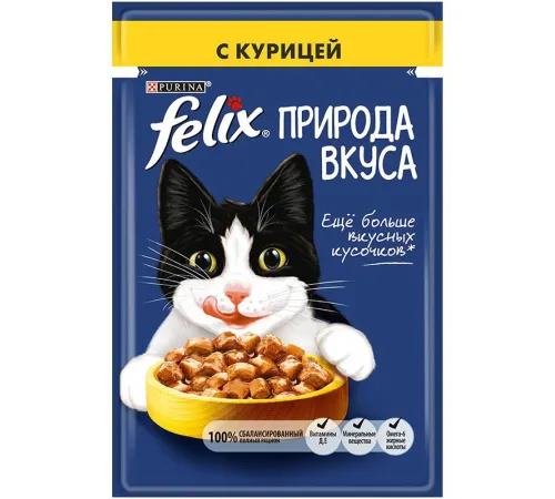 Felix Природа вкуса для кошек (Курица) 85 г х 10 шт