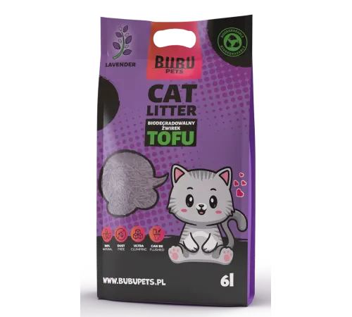 Bubu Pets Tofu Lavender, 6 л (2,5 кг)