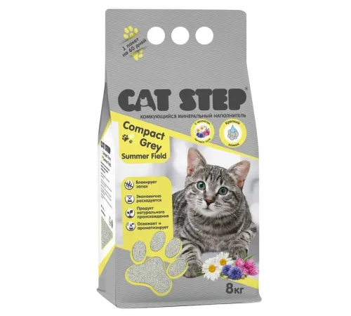 Cat Step Compact Grey Summer Field, 4 кг