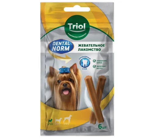 Triol DENTAL NORM Палочки жевательные для собак мелких пород, 90 г (6 шт/уп)