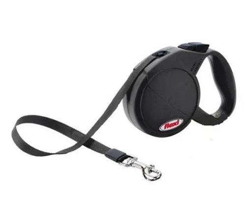Поводок-рулетка Flexi Mini Compact XS, лента 3 м, черная