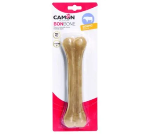 CAMON Кость жевательная из говяжьей кожи, 21 см (1 шт/уп)