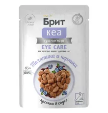 Брит Кеа Eye Care Пауч для взрослых кошек (Телятина и черника), 85 г