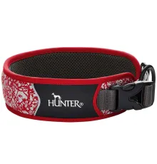 Hunter Ошейник Divo Reflect, красно-черный, 35-45/M
