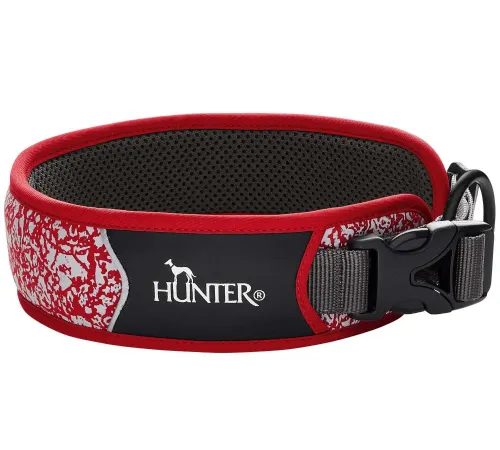 Hunter Ошейник Divo Reflect, красно-черный, 35-45/M