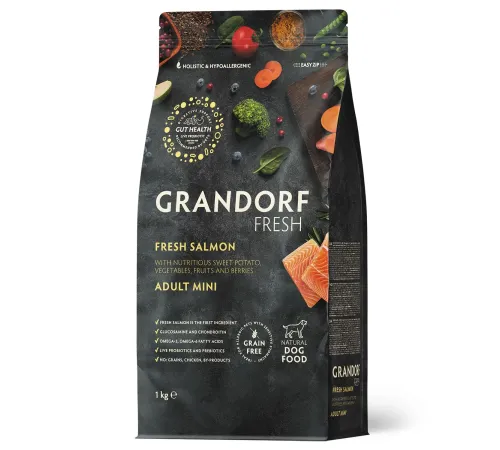 Grandorf Fresh Adult Mini (Лосось и батат), 1 кг