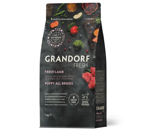 Grandorf Fresh Puppy All Breeds (Ягненок и батат), 1 кг
