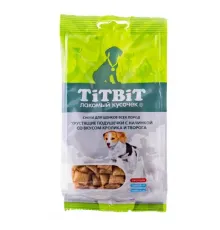 ТИТБИТ Хрустящие подушечки с начинкой для щенков (Кролик и творог), 95 г