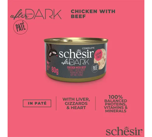 Schesir After Dark Pate (Курица, говядина), 80 г