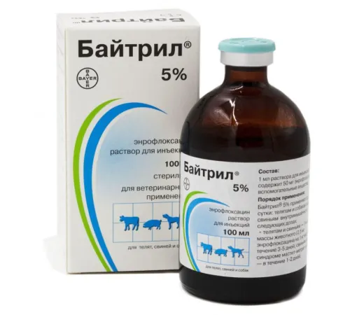 Bayer Байтрил 5% (Энрофлоксацин) 100 мл