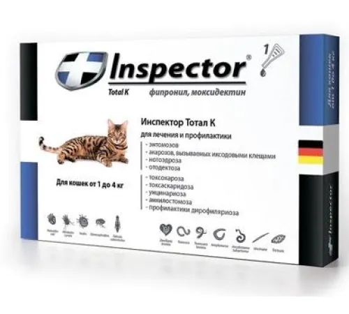 Экопром Inspector Total K для кошек до 4 кг 0,4 мл
