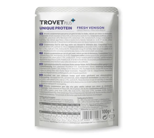 Trovet Plus Пауч Unique Protein (Оленина), 300 г
