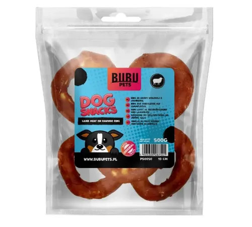 Bubu Pets Мясо ягненка на сыромятных кольцах, 500 г
