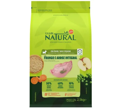 Guabi Natural Dog Mini Senior (Цыпленок, рис), 2,5 кг