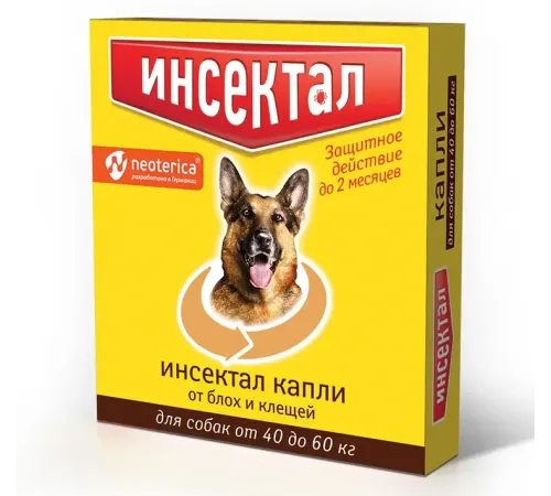 Экопром Инсектал капли для собак от 40 до 60 кг 4,3 мл
