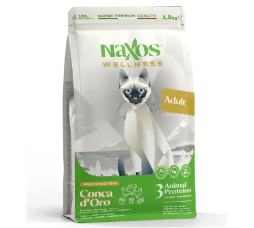 Naxos Wellness Adult Cat (Утка, курица, индейка), 7 кг