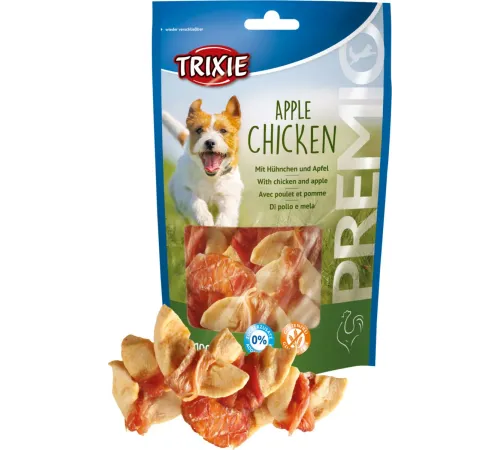 Trixie Premio Кусочки яблока с курицей для собак, 100 г