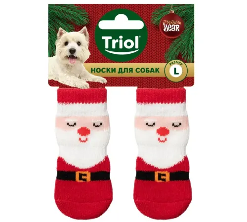 Triol NEW YEAR Носки для собак Дед Мороз, XL