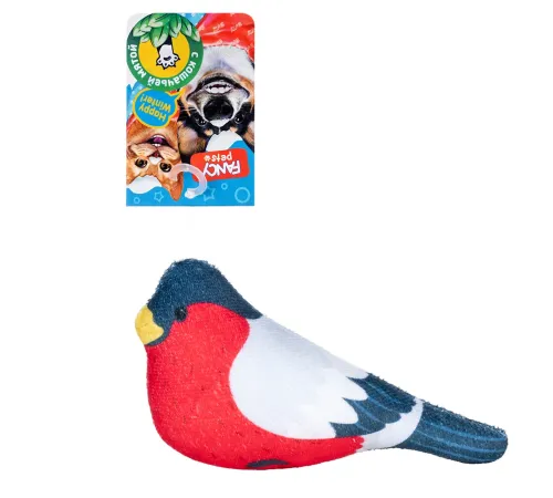 Fancy pets Игрушка для кошек Снегирь, 12 см