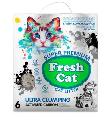 Fresh Cat Комкующийся наполнитель Активированный уголь, 6 л