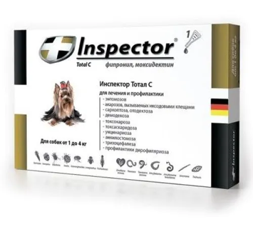 Экопром Inspector Total C для собак до 4 кг 0,4 мл