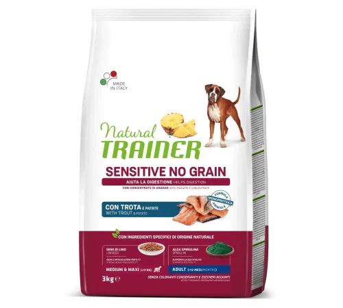 Trainer Natural Sensitive No Grain Medium&Maxi Adult (Форель) 3 кг