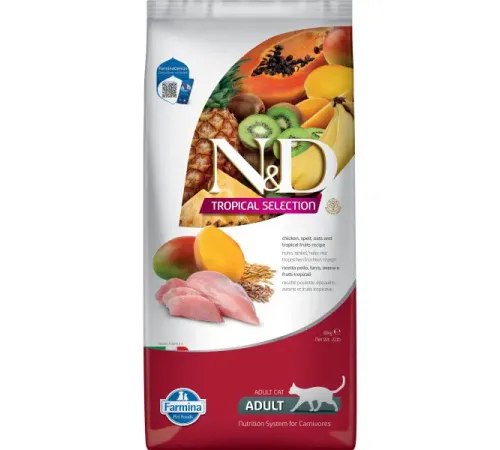 Farmina N&D LG Tropical Selection Adult Cat (Курица, тропические фрукты), 10 кг