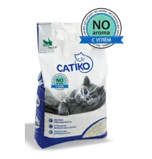 CATIKO Наполнитель комкующийся с углем, 3,9 кг/5,5 л
