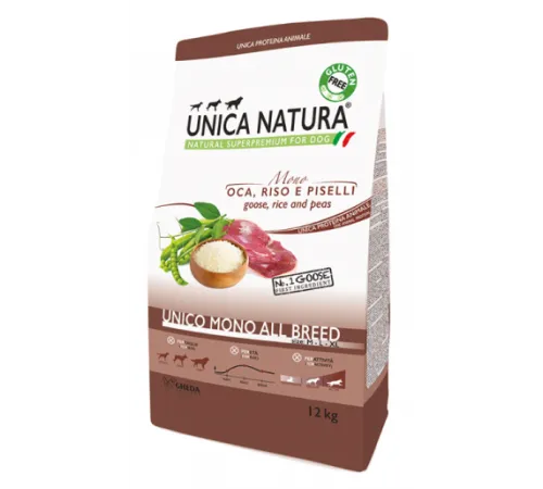 Unica Natura Mono All breed Dog (Гусь) 2,5 кг