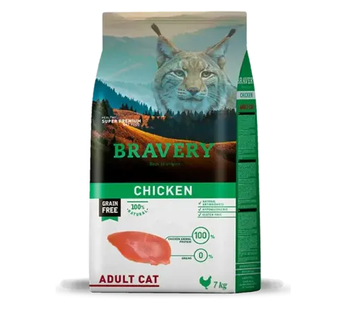 BRAVERY Adult Cat (Курица), 7 кг
