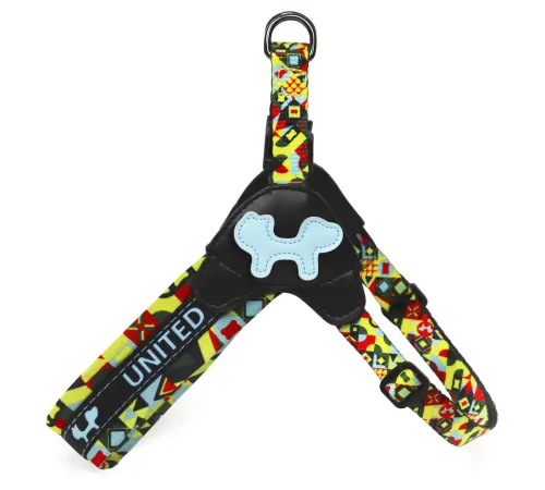 United Pets Шлейка Complete me, разноцветный рисунок, XS 40 x 37-46 см