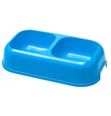 Ferplast Миска для животных Party 16 двойная, голубая, 0,7 л