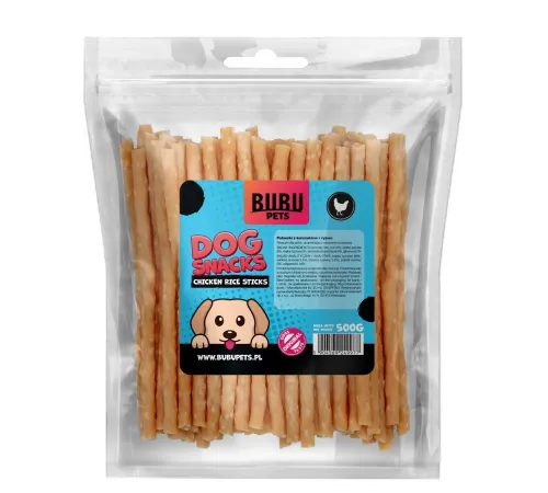 Bubu Pet Мягкие рисовые палочки из курицы, 500 г