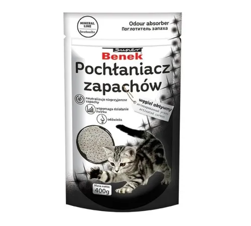 Super Benek Поглотитель запаха с активированным углем, 400 г