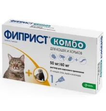 KRKA Фиприст Комбо для котов и хорьков, 0,5 мл