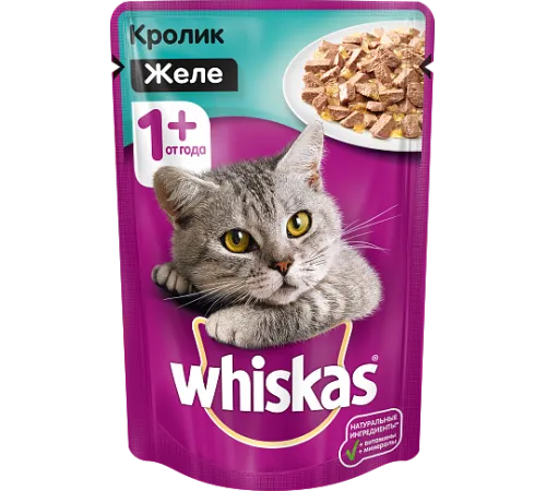 Whiskas желе с кроликом, 85 г х 28 шт (уп)