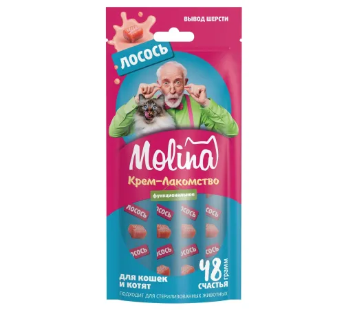 Molina Крем-лакомство с лососем, 48 г