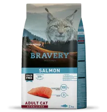 BRAVERY Adult Sterilized Cat (Лосось), 2 кг