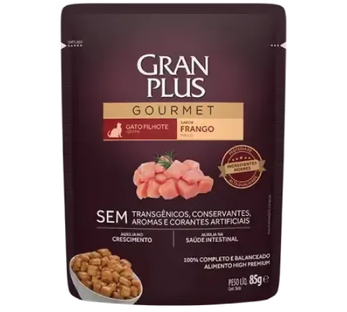 Granplus Gourmet Kitten Пауч для котят (Курица), 85 г